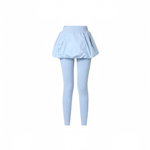 Customized 2026 Summer New Style Fashionable Sports High-waisted Slimming Fitness Pants and Flower-shaped Tennis <b>Skirt</b> Set - Product Image 5