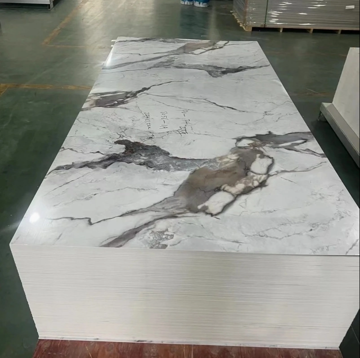 TV Background PVC high glossy Wall PaintFree Marble Stone Plastic UV