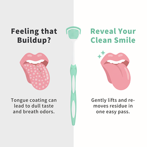 Toptan Yeniden Kullanılabilir Yumuşak TPR Plastik Nano Dil Sıyırıcı Fırça Taşınabilir Ağız Hijyeni Yetişkinler İçin Dil Temizley - Product Image 5