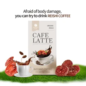Instant Coffee With Reishi Mushroom Extract Latte Coffee Flavor Medicinal Mushroom Coffee
