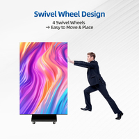 Pantalla LED Plegable de Doble Cara para Carteles, Pantalla Publicitaria de Alta Definición con Control Móvil para Mostrar Videos e Imágenes