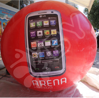 Globos Publicitarios de PVC con Logotipo Personalizado de 1m 2m 3m 4m, Globo LED RGB con Control Remoto, Globos Inflables Grandes de Helio para Eventos