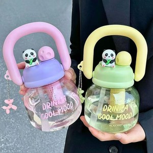 Decani Double Drink Large Belly <b>Plastic</b> <b>Cup</b> With Straw Leak Proof Gift <b>Cup</b> For Students Summer Use - Product Image 3