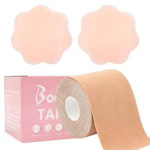 Waterproof Push Up Breast Lifting 2 Inch Boob Tape With Silicone Nipple Cover Set