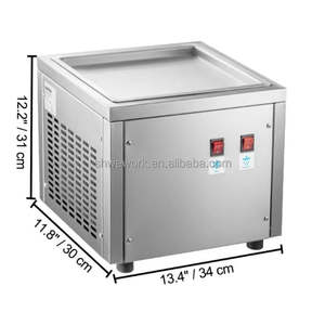Kommerzielle Rolled-Ice-Cream-Maschine, Stir-Fried-Eiscreme-Rollmaschine mit Einzelner Quadratischer Pfanne für den Heimgebrauch - Product Image 3