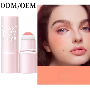 Stick de fard à joues rose ODM/OEM |   Style coréen Vitality Soft Girl, faible pigmentation, volumisant, applicateur éponge, maquillage personnalisable - Product Image 1