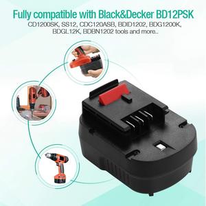 Baterías de herramientas eléctricas especiales personalizadas, 12V, Ni-MH, 2000mAh/3000mAh, para BLACK & DECKER, A1712, FS120B, FSB12, HPB12, A12, A12-XJ, A12EX - Product Image 4