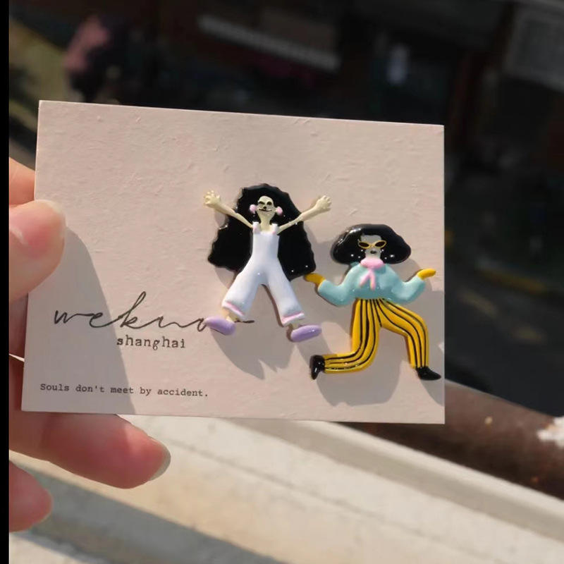 Boucles d'oreilles clous Cool and Happy (paire)