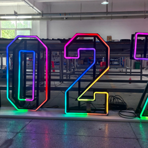 Lettere e Numeri Luminosi LED RGB Pieghevoli da 4 Piedi, Cornice al Neon per Decorazioni di Feste ed Eventi - Product Image 6