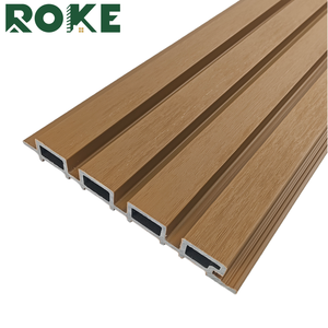 ROKE Panneau mural rainuré WPC moderne, imperméable et ignifuge à prix abordable pour la décoration intérieure - Product Image 3