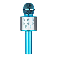 Microphone karaoké Bluetooth 858 pour la maison, microphone sans fil portable
