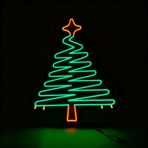Luz de señal de neón <span class=keywords><strong>LED</strong></span> de Feliz Navidad interior IP65 impermeable personalizada para decoración de pared de fiesta de Navidad iluminación de vacaciones - Product Image 6