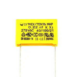 275v New Product X2 Mpx/mkp Metallized Polypropylene Film Capacitor 0.22uf