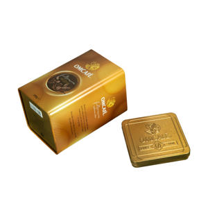 Aangepaste Vierkante Blik Metalen Doos Voor Thee & Koffie Verpakking Compleet Met Lepel Inbegrepen - Product Image 4