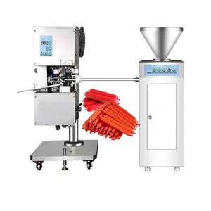 Mesin Penyegel Sosis Otomatis dan Mesin Pemotong Pemotong Sosis untuk Casing Sosis
