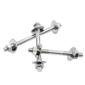 Vis à double extrémité en acier inoxydable 304 à huit directions M3 M6 M10 M14 avec rondelles plates pour l'industrie générale - Product Image 1