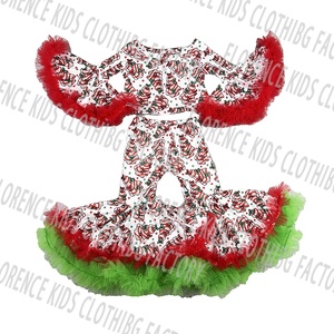 DH OEM personalizzabile soffice abito con fondo a campana per bambine natale alla moda set di <span class=keywords><strong>abbigliamento</strong></span> Babbo Natale nuovo modello di cartone animato - Product Image 2