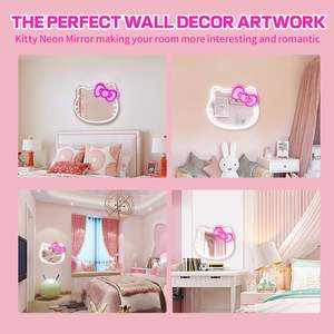 Hello Kitty LED Leucht reklame Kawaii Anime Cat Light, Spiegel Acryl Körper, IP67 wasserdicht, geeignet für Mädchen Raum dekoration - Product Image 6