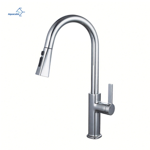 Vòi bếp kéo hồ quang cao với kết thúc được đánh bóng và điều khiển nhiệt độ một tay cầm - Product Image 1