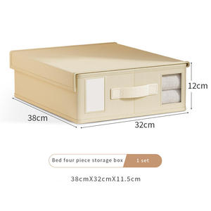 Hot bán Closet vải có thể gập lại tấm ga trải giường tổ chức Lưu trữ túi container hộp cho chăn - Product Image 6