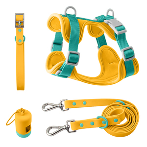 مجموعة تسخير الكلب متعددة اللّون بتخفيضات كبيرة ، مجموعة تسخير الكلب البلاستيكية الشخصية ، مادة السيليكون مع مشبك قابل للتعديل - Product Image 1