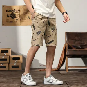 High Quality Fashion Outdoor Street Style Men Sport Shorts Customized Digital Print Straight Trousers Casual Cargo Shorts Men