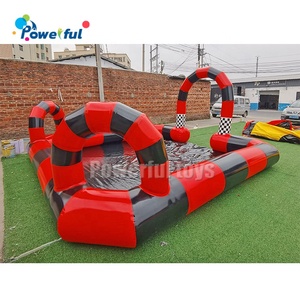 Piste de course gonflable à impression de logo personnalisée, piste gonflable <span class=keywords><strong>quad</strong></span> de kart stimulant - Product Image 3