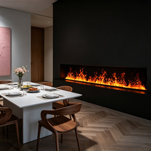 Cheminée électrique Inno-Fire 72 pouces, décorative, flamme 3D, encastrable pour intérieur - Product Image 1
