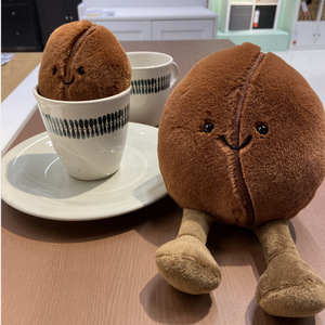 Direto da fábrica personalizado macio confortável simulado Coffee Bean <span class=keywords><strong>Plush</strong></span> <span class=keywords><strong>Toy</strong></span> para Stress Relief e Bedtime Companion - Product Image 3
