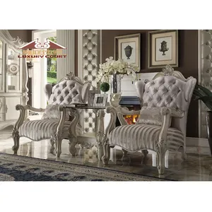 Longhao berühmte amerikanische europäische Designs Sofa Stoff luxuriöse Wohnzimmer Sofa Set Möbel