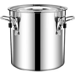 Stainless Steel Oil Milk And Rice Storage Large Capacity Thickened Soup Bucket Hotel Factory Restaurant