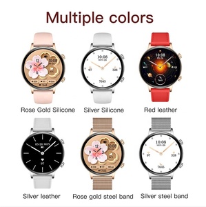 Montre connectée MK96 avec bracelet en cuir pour femmes, écran AMOLED de 1,32 pouces, fréquence cardiaque, oxygène sanguin, étanche IP68, appels Bluetooth, suivi de la santé de luxe - Product Image 6
