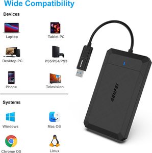 Benfei 2.5 Inch SATA Để USB Công Cụ Miễn Phí Bên Ngoài Ổ Cứng Bao Vây Loại C/A Để SATA Tương Thích Cho 2.5 Inch <span class=keywords><strong>SSD</strong></span> - Product Image 5