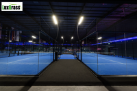 Canchas de Pádel Panorámicas Interiores LUX Premium de 20 * 10M, Estándar, con Marco Negro Resistente, Versión Personalizada
