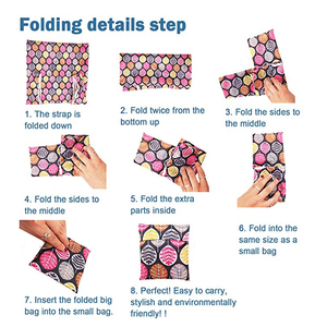 Nhiệm Vụ Nặng Nề Mở Rộng Gấp Tote Túi Tái Sử Dụng Nylon Tùy Chỉnh 210D <span class=keywords><strong>190T</strong></span> <span class=keywords><strong>Polyester</strong></span> Có Thể Gập Lại Hàng Tạp Hóa Mua Sắm Túi - Product Image 6