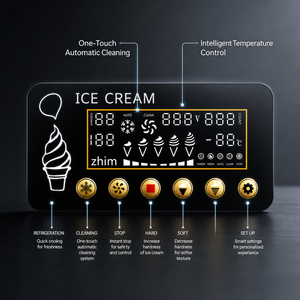 Máquina de Helado Suave Comercial A-168, 18L/H, 3 Cabezales, con Compresor <span class=keywords><strong>Panasonic</strong></span> para Cafetería y Heladería - Product Image 4