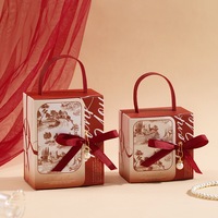 Boîte Cadeau Vide de Luxe en Gros avec Ruban de Perles et Poignée pour Mariage, Fiançailles, Baby Shower, Fête et Cadeaux Personnalisés