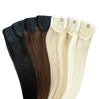 Queue de cheval naturelle en cheveux chinois 100% Remy, extensions lisses à clipser, 14-22 pouces, blond, brun, noir
