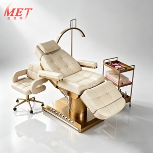Meientai <span class=keywords><strong>Lit</strong></span> <span class=keywords><strong>de</strong></span> Beauté Électrique <span class=keywords><strong>de</strong></span> Luxe à Base Dorée, <span class=keywords><strong>Lit</strong></span> <span class=keywords><strong>de</strong></span> Massage en Cuir, <span class=keywords><strong>Lit</strong></span> <span class=keywords><strong>de</strong></span> Salon pour Soins du Visage et Extensions <span class=keywords><strong>de</strong></span> Cils, Lits <span class=keywords><strong>de</strong></span> Beauté - Product Image 1