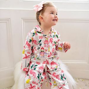 Op maat gemaakte 'Mommy and Me' bloemen pyjama's, 2-delig, knoopsluiting, lange mouwen, dames pyjama's, loungewear set, geschikt voor dagelijks gebruik - Product Image 2