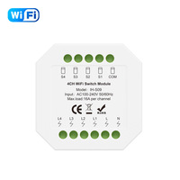 Nouveau design 2026 Module de relais mini Wi-Fi Tuya 16A compatible Alexa et Google Home 1 à 4 voies