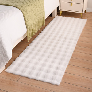 Style crème européen grande taille bulle fausse fourrure de lapin belle douce tapis tapis anti-dérapant résistant à l'usure salon chambre tapis - Product Image 2