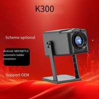 Projecteur Portable K300 LED Intelligent Android de Poche pour Extérieur, Source d'Entrée 4K, 200 ANSI Lumens, Projecteur LCD HD avec Télécommande pour Usage Professionnel
