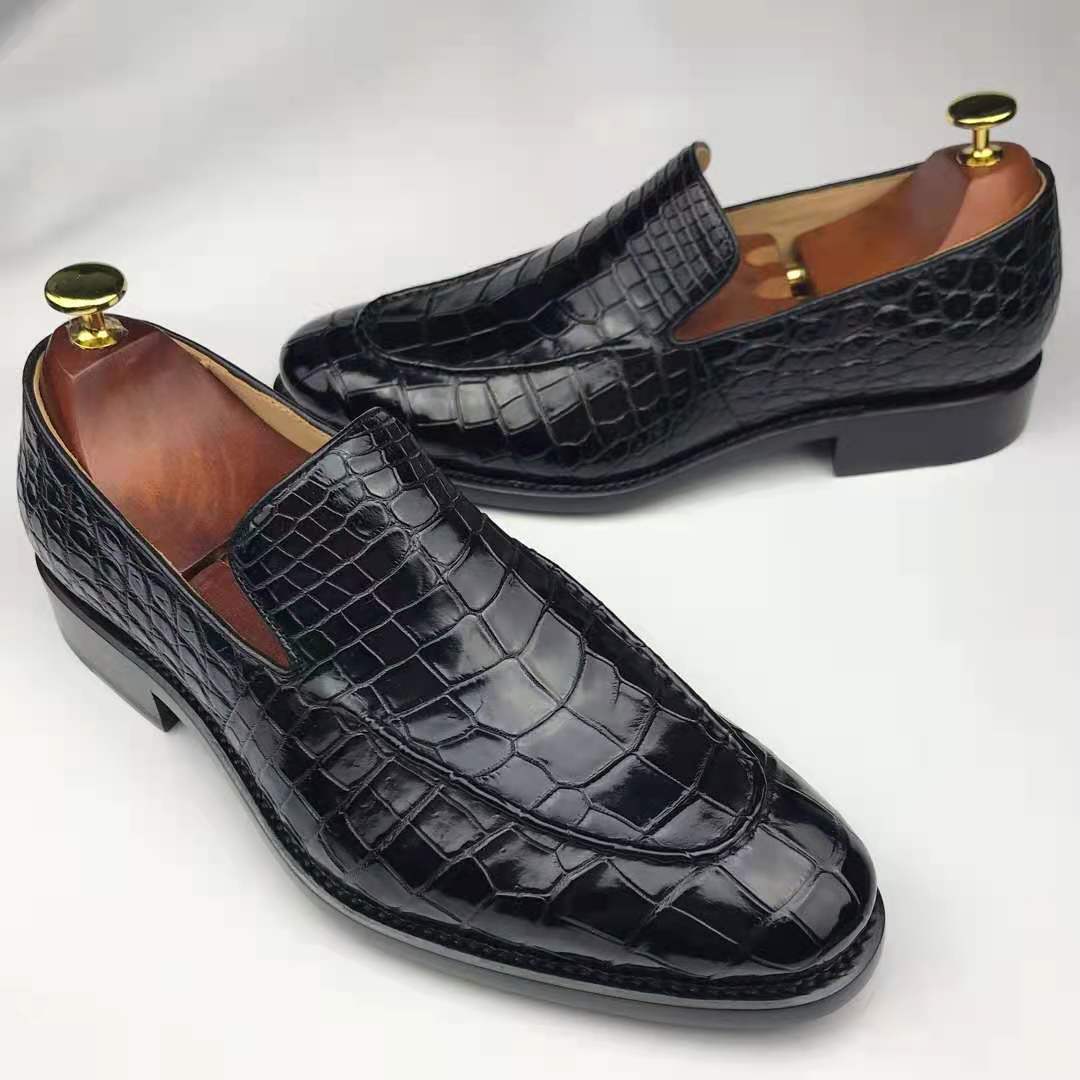 Genuine Crocodile Mens Used Alligator Shoes Luxury Edition