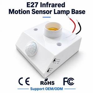 E27 Bakelite Infrared Motion Sensor Screw Style Lamp Holder LED Socket Adapter 1-Year Warranty Easy Installation Indoor <b>Lighting</b> - Product Image 1