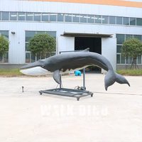 Baleine à bosse animatronique personnalisable géante avec effets sonores et lumineux pour usage intérieur/extérieur, aquariums