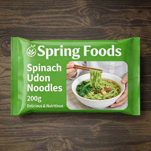 Fideos Udon de Espinaca y Trigo Duro de Cocción Rápida en Bolsa a Granel para Cantinas Concurridas - Product Image 3