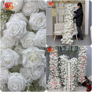 SMOOTH Factory Handmade <b>Wedding</b> Events Party Decoration White Artificial Rose Flower <b>Runners</b> - Product Image 3