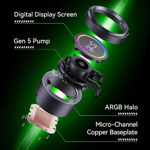 Sistema de refrigeración por agua ARGB AIO de gama alta de 360mm SNOWMAN, Enfriador de CPU líquido con disipador de calor de PC y disipación de calor óptima - Product Image 3