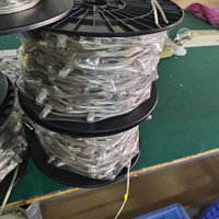 Lampu Natal LED Tali Kabel PVC Tahan Air, Aman, Dapat Dipotong Bebas, Lampu Peri untuk Latar Belakang